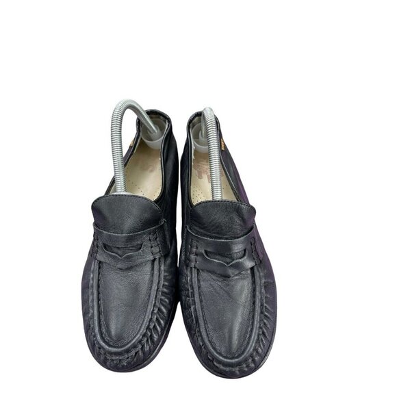 SAS Classic Timeless Loafers Shoes Size 10 Black Leather - Picture 2 of 9